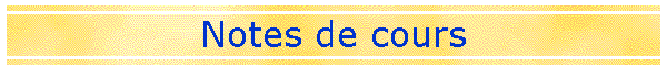Notes de cours